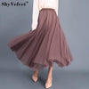 Very Long Skirt Brown Boho
