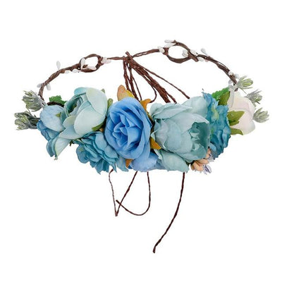 Sky Blue Flower Wreath