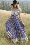 flower Maxi Dress Hippie Chic USA