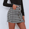 formal Vintage Checkered Skirt cute