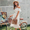 beach White Embroidered Country Dress Gypsy