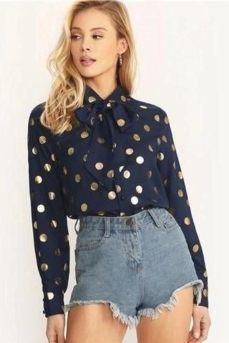 Cowgirl Blue embroidered blouse Lace