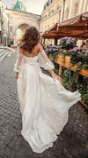 cute Boho wedding dress long sleeve 2021