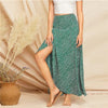 sexy Long Boho Skirt Minthew Green Ethnic