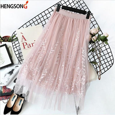Hippie Long Boho Skirt Tulle and Lace party