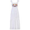 Chic Spring Bird Embroidery Maxi Dress mother of the bride