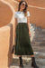 Boho Maxi Pleated Skirt