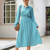 flower Puffy Long Sleeve Dress mother of the bride