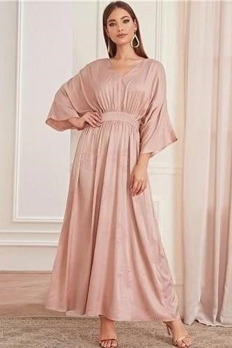 Retro Boho chic pink maxi dress 2022