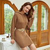 UK Brown Boho Sweater Dress mother of the bride