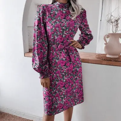mother of the bride Classic Flower Dress Retro
