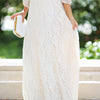 wedding guest Long Boho Skirt White Lace Chic
