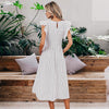 2022 White Striped Dress cheap