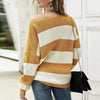 formal Yellow and White Stripe Boho Sweater beach