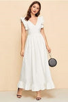 Chic Boho Maxi Dress White Back mother of the bride
