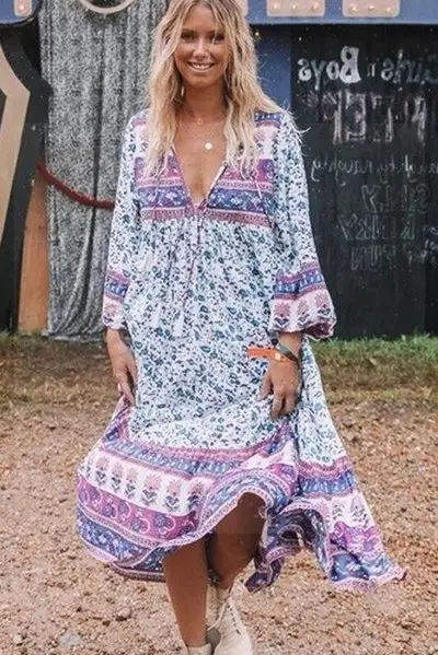 party Boho spirit hippie maxi dress Cowgirl