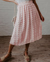wedding guest Long Romantic Skirt in Powder Pink Chic