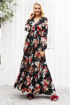 UK Gypsy chic floral maxi dress Retro