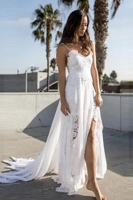 sexy Boho hippie wedding dress0 UK