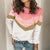 Cowgirl Boho Pink Gradient Sweater sexy