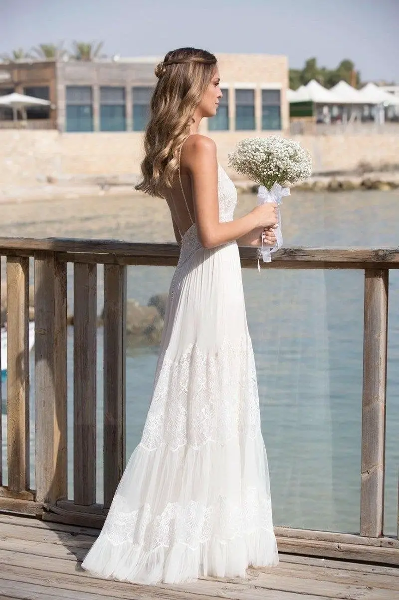 Boho beach wedding dress