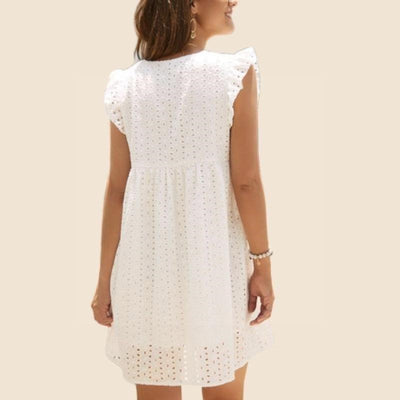 cheap Boho dress with lace flower